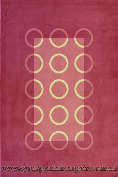 Techno Modern Circle Design Rug 509-113P - Click Image to Close