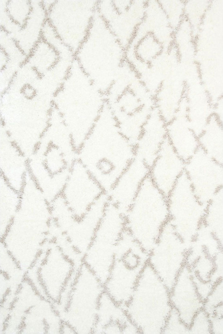 Mara Abstract Shaggy Rugs 19092-060 Cream Beige - Click Image to Close