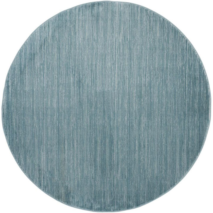 Domenico Modern Plain Round Rugs B066A Blue Blue - Click Image to Close