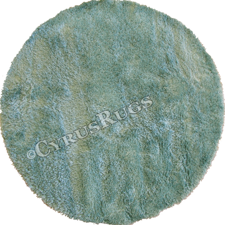 Darwin Shaggy Round Rugs 327 Blue Blue - Click Image to Close