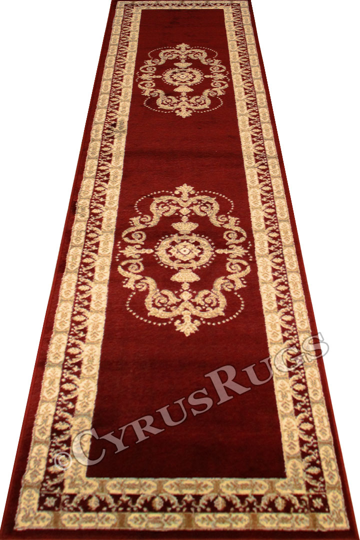 Minnesota Traditional Hallway Runner Rug 3354A Red Red - Click Image to Close