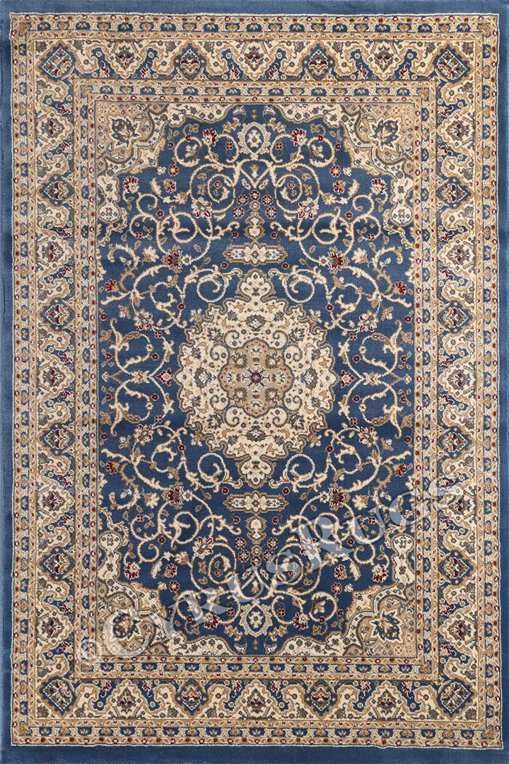 Gianni Traditional Medallion Rugs 600 Blue - Click Image to Close