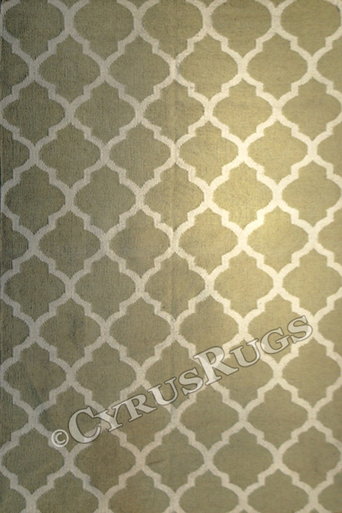 Delhi Trellis Design Wool Reversible Rugs Diamond Sage - Click Image to Close