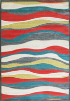 Autumn Contemporary Wavy Rug 0V006 Coral D Grey