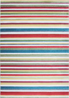 Autumn Contemporary Striped Rug 0W549 Coral