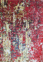 Autumn Contemporary Abstract Rug HB214 Coral Orenge