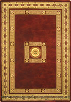 Fantastic Contemporary Medallion Rug 750 Bordeaux Cream