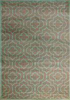 Claremont Trellis Rugs OW525 Aqua Grey