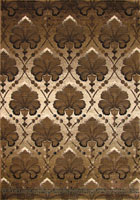 Alpi Contemporary Floral Rug 4418B Brown