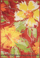 Vulcano Contemporary Floral Rug 8022-AY5-R