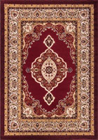 America Medallion Rugs 1970A Green Burgundy