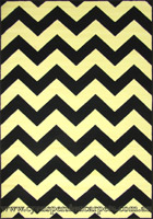 Bello Modern Chevron Striped Rugs 3213 Black