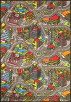 City Busy Road Map Kids Rugs