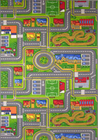 Traffic Play City Street Map Kids Rugs