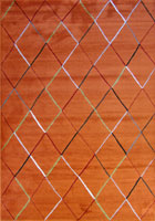 Barcelona Modern Diamond Pattern Rug 6418 Roasted Orange