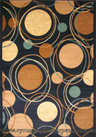 Hawaii Modern Circle Design Rug 2364 LM