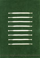 Japanese Yarn Modern Stripe Rug W209 Green