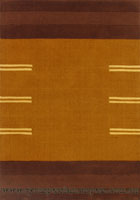 Sahand Wool Modern Stripe Rug 955 Brown Camel