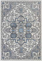 Ellie Contemporary Medallion Rugs 2490A L.Blue L.Grey