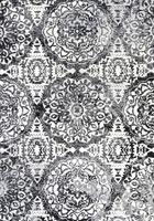 Ellie Contemporary Floral Rugs 2497A D.Grey L.Grey