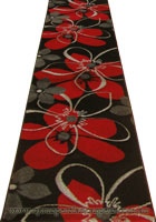 Nevada Hallway Runner Rug 6540A Black Red