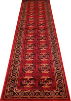 Minnesota Traditional Hallway Runner Rug 3355A Red Black