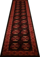 Minnesota Traditional Hallway Runner Rug 3355A Black Red