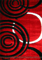 Monte Carlo Shaggy Rug 2460 Red Black White