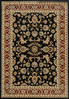 Gianni Traditional Border Rugs 500 Black Red