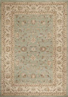 Classico Traditional Border Rugs 5000 L. Green Cream