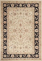 Classico Traditional Border Rugs 5002 Cream Black