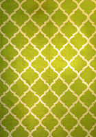 Delhi Trellis Pattern Wool Reversible Rugs Diamond Green